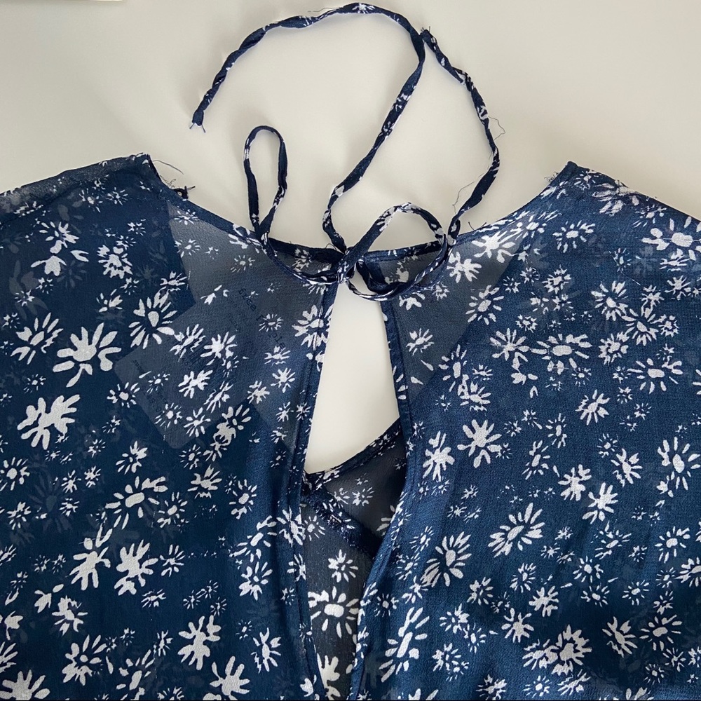 NWT Free People Blue Floral Wallflower Midi Dress - Picture 6 of 8
